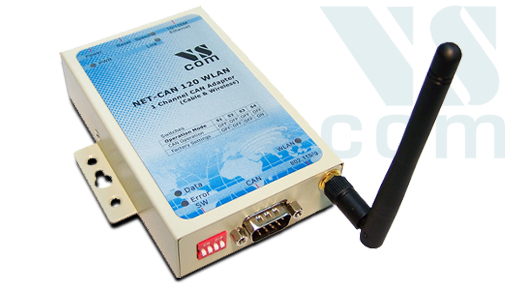 Vscom NET-CAN 120 WLAN, a CAN Bus Gateway for WLAN/Ethernet/Internet