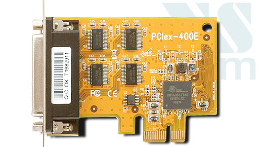 VScom 400E PCIex, a 4 Port RS232 PCI Express x1 card, 16C950 UART