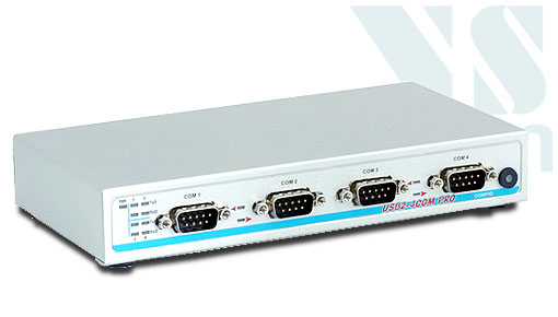 Vscom USB-4COM-PRO, an USB to 4 x RS232/422/485 serial port converter DB9 connector