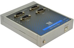 VScom USB-4COM ECO, a quad port USB-to-Serial RS232 adapter