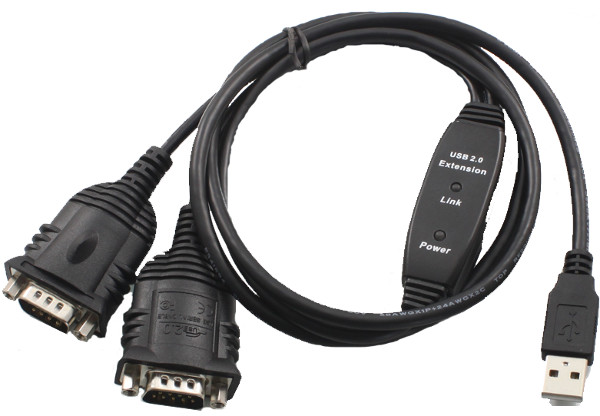 Vscom USB-2COM Mini, an USB to double RS232 serial port converter DB9 connector