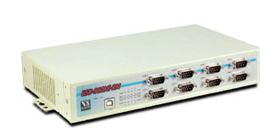 Vscom USB-8COMi-RM, an USB to 8 x RS232/422/485 serial port converter DB9 connector, rackmount chassis