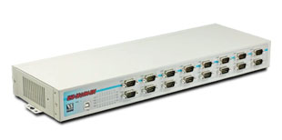 Vscom USB-16COM-RM, an USB to 16 x RS232 serial port converter DB9 connector, rackmount chassis