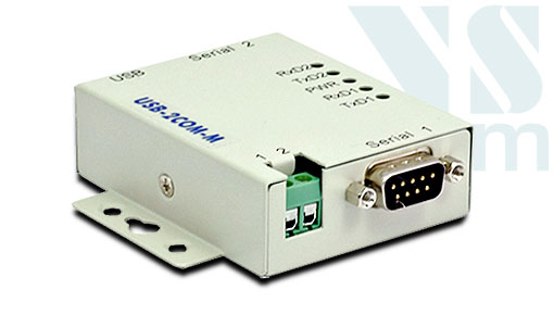 Vscom USB-2COM-M, an USB to 2 x RS232 serial port converter DB9 connector