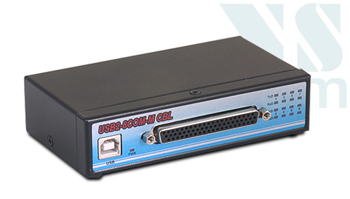 Vscom USB-8COM-M CBL, an USB to 8 x RS232 serial port converter DB62 connector, including octopuscable DB62 to 8 x DB9