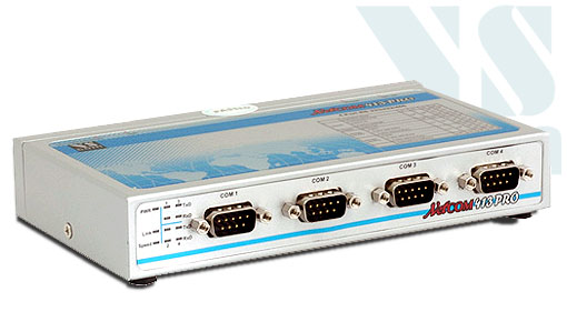 VScom NetCom 413 PRO, a 4 port Serial Device Server for Ethernet/TCP to RS232/422/485