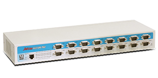 VScom NetCom 1611RM PRO, a 16 port Serial Device Server for Ethernet/TCP to RS232, for 19-inch and AC power supply